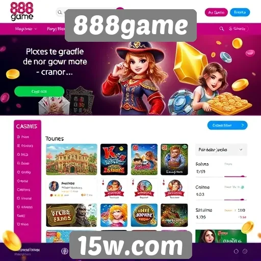 Interface do usuário do site 888game avaliada